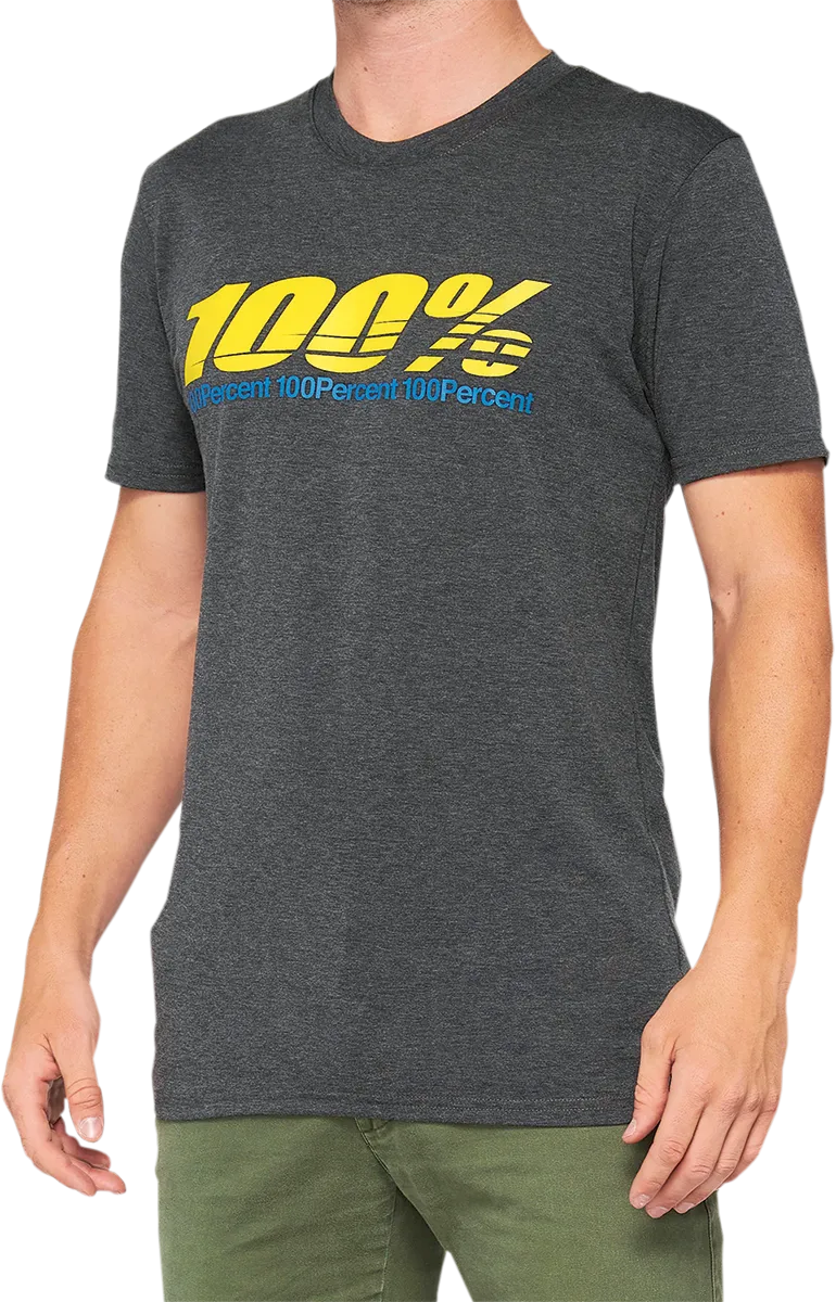 100% Argus Tech T-Shirt - Heather Charcoal - Large 35024-052-12