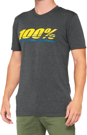100% Argus Tech T-Shirt - Heather Charcoal - Large 35024-052-12