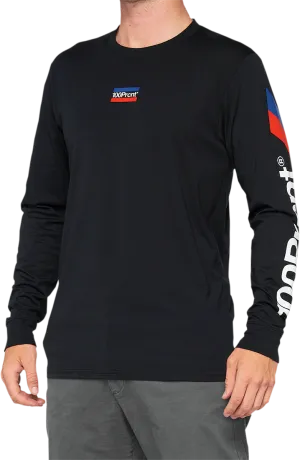 100% Aster Tech T-Shirt - Long-Sleeve - Black - Medium 35029-001-11