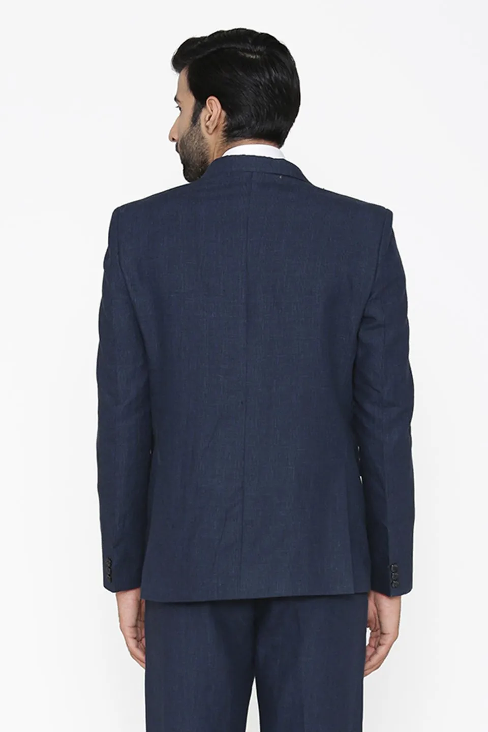 100% Pure Linen by Linen Club Blue Blazer