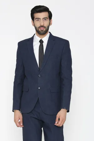 100% Pure Linen by Linen Club Blue Blazer