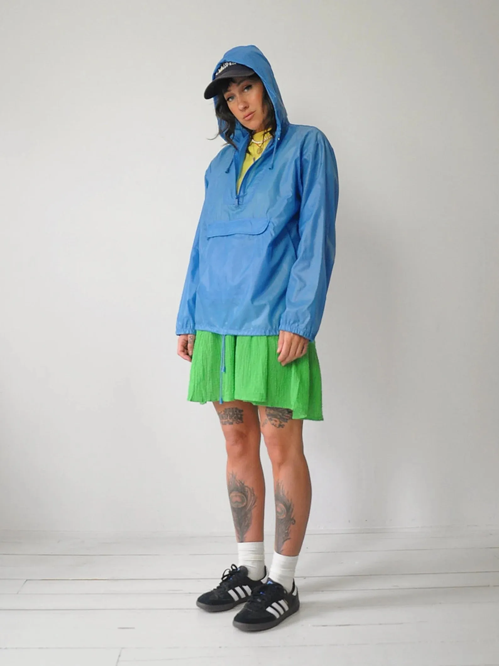1980's Hooded Windbreaker Rain Jacket