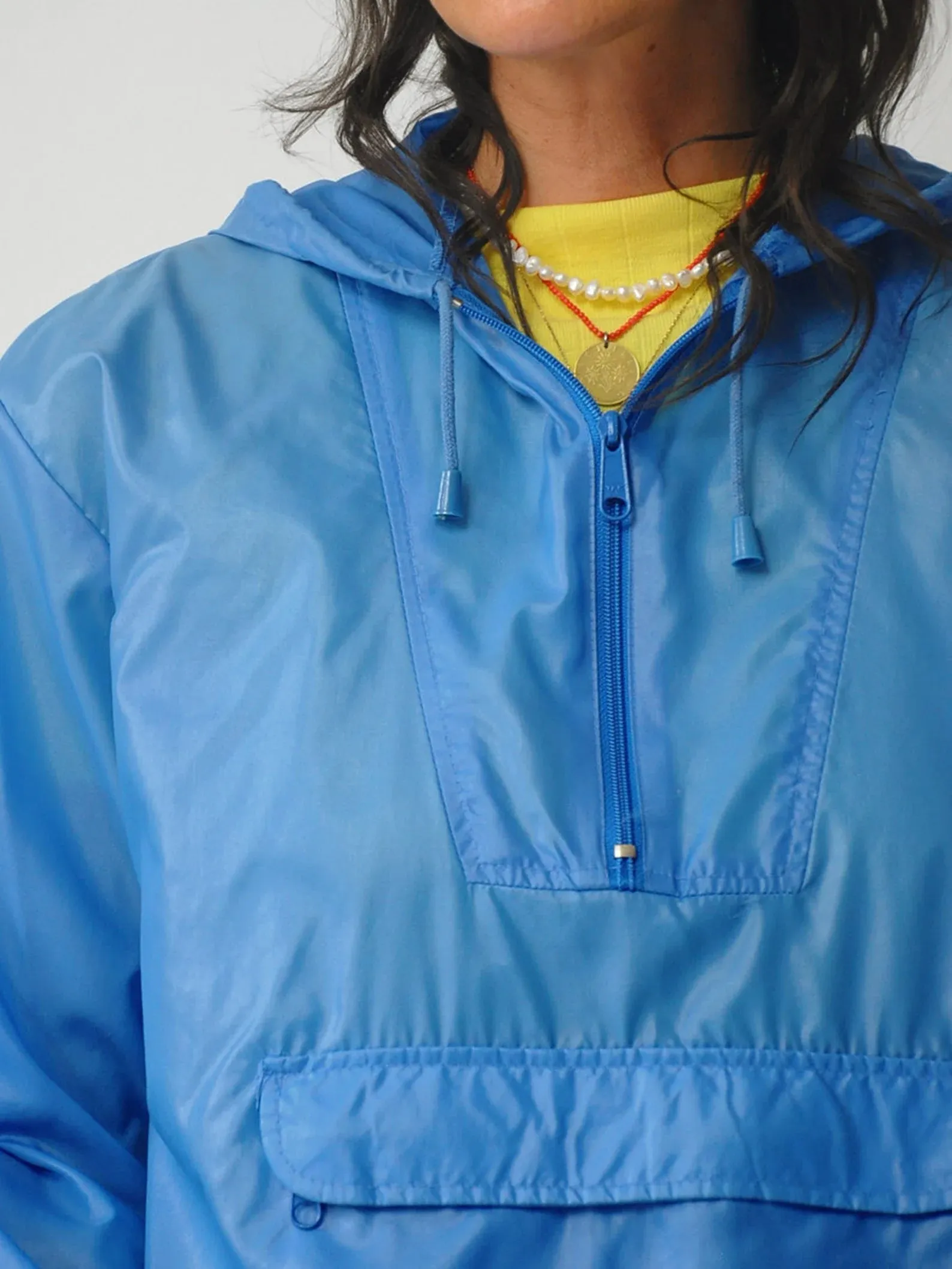 1980's Hooded Windbreaker Rain Jacket