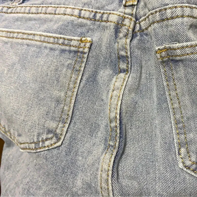 2024 Spring Autumn Irregular High Waist Black Chic Jeans