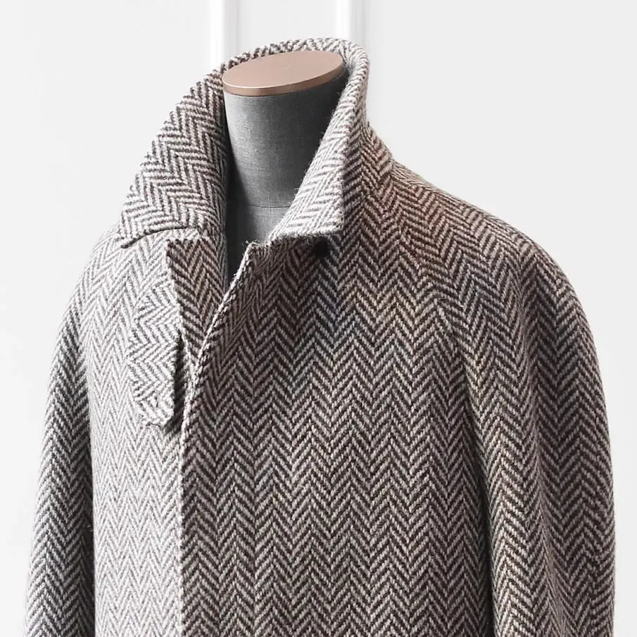 Aidase Herringbone Woolen Tailor-Made Men Coat Overcoat Jacket High Quality Single Breasted Blazer Tailored Wedding Business Formal
