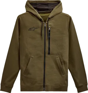 ALPINESTARS Asymmetrical Zip-up Hoodie - Military - 2XL 121351030690XXL