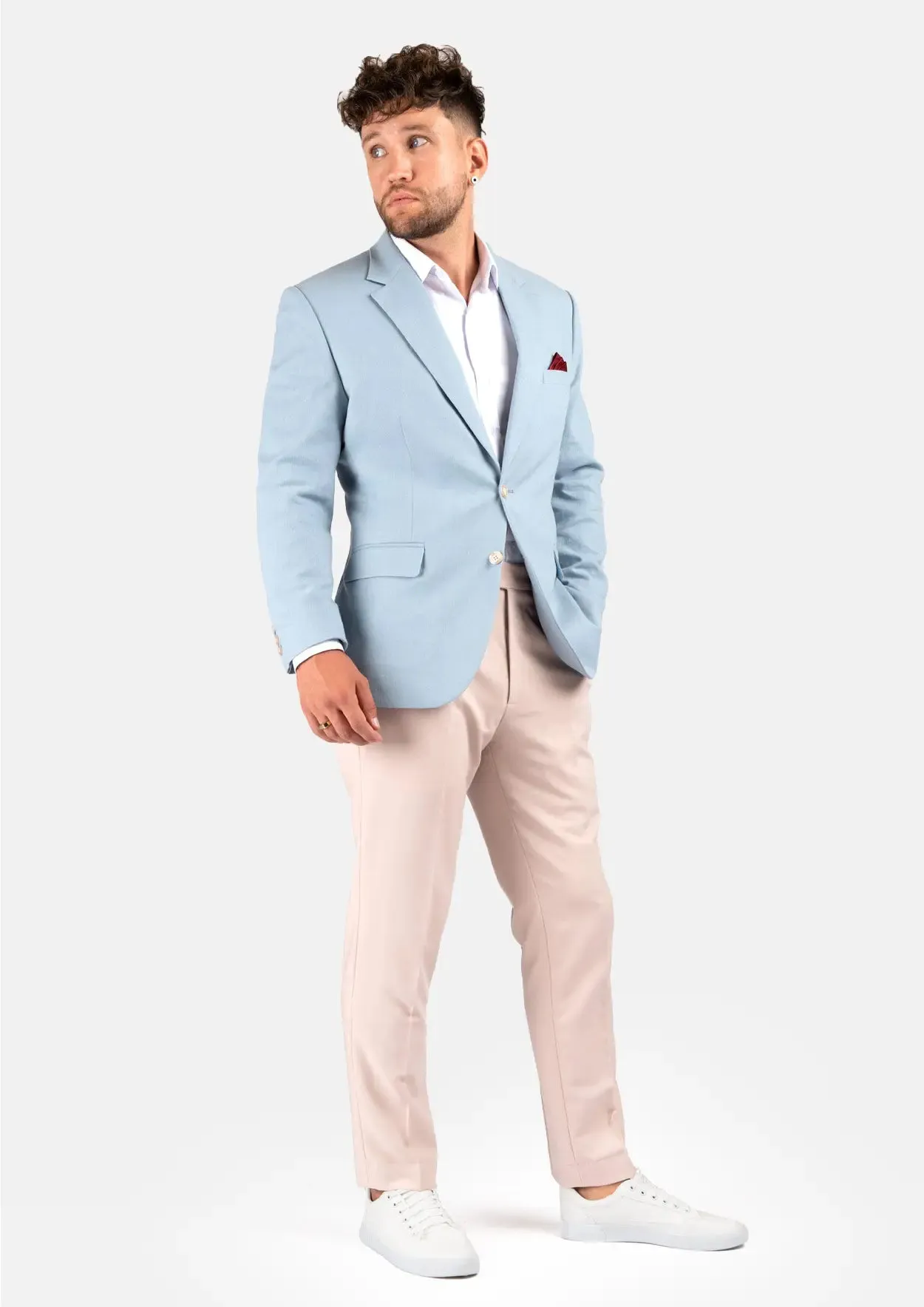 Astor Maya Blue Linen Blend Jacket