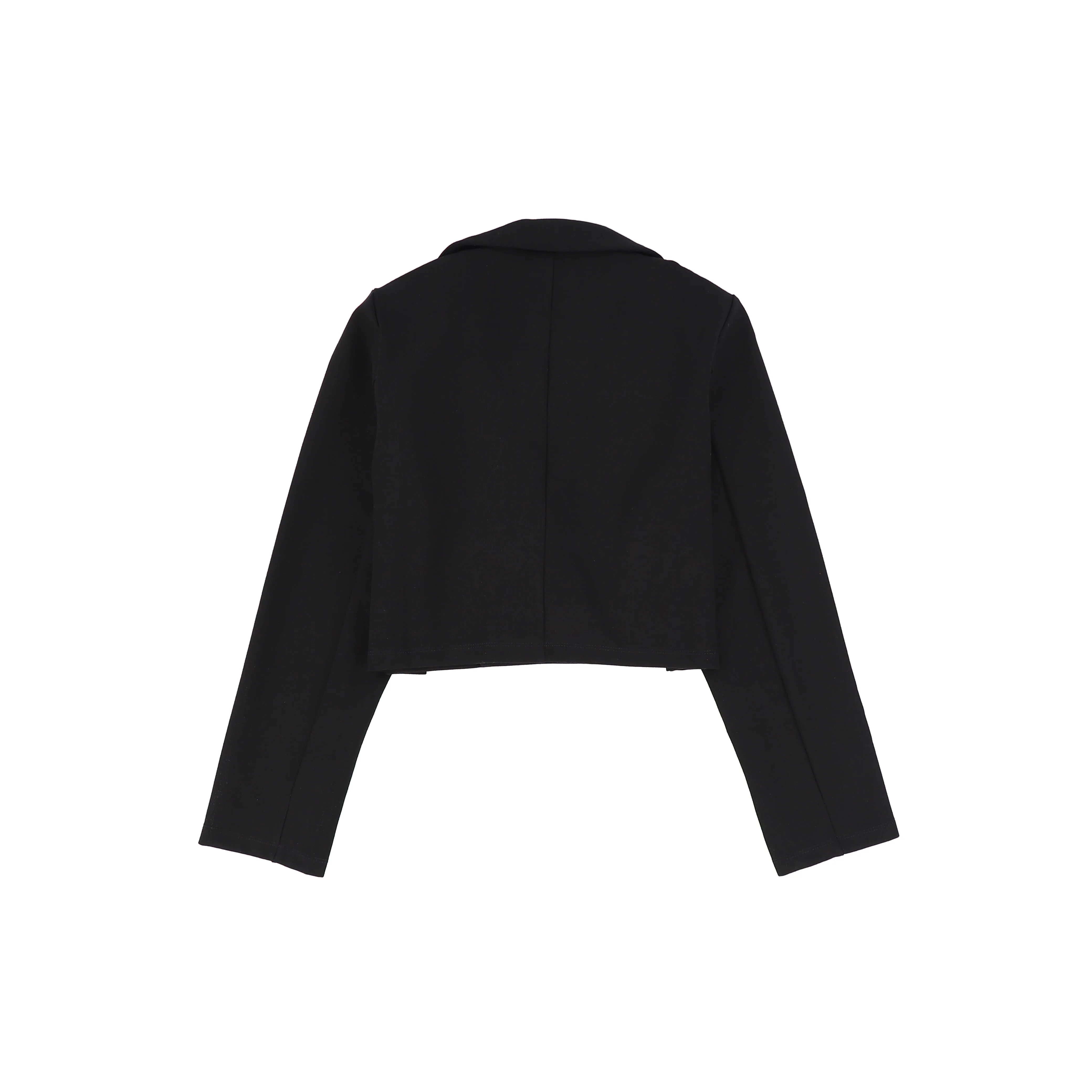 Bace Collection Black Gold Button Cropped Blazer
