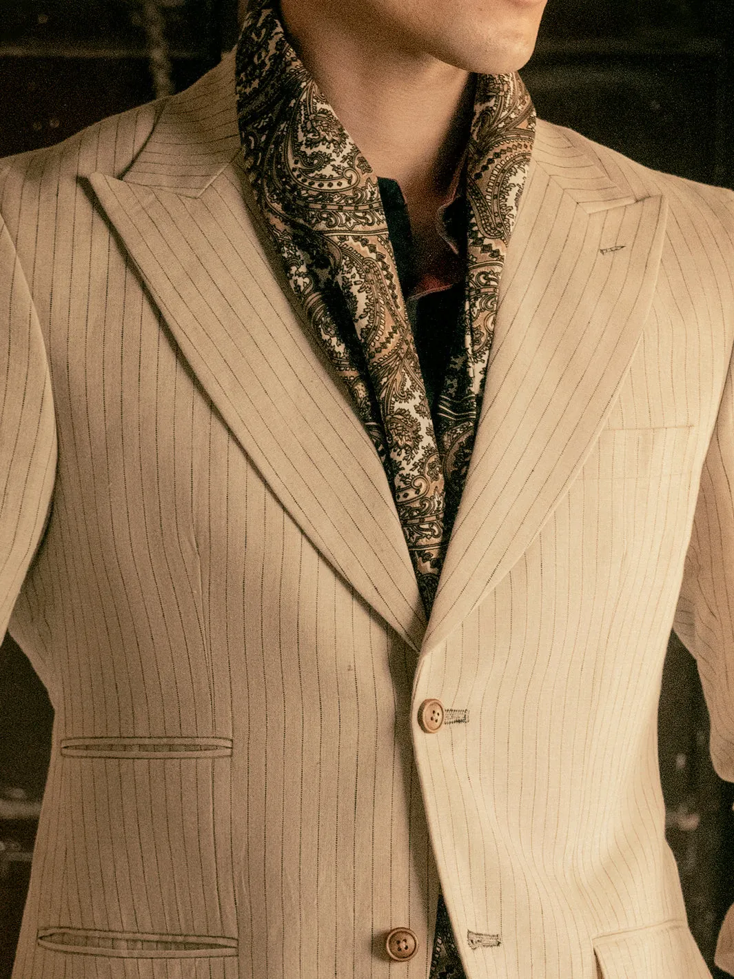 Beige Linen Blazer - AL-BLR-004