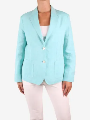 Blue linen button-up blazer - size IT 44