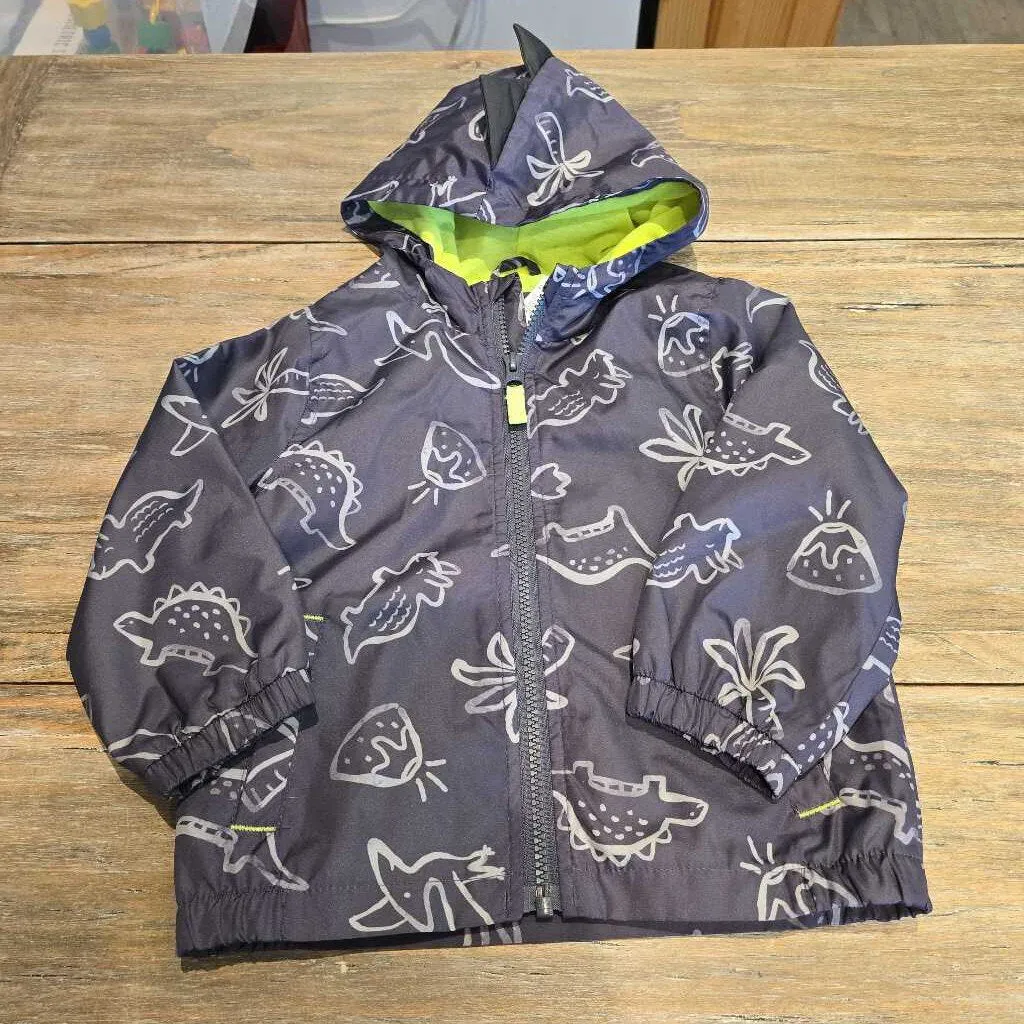 Carters grey dinosaur windbreaker 24m