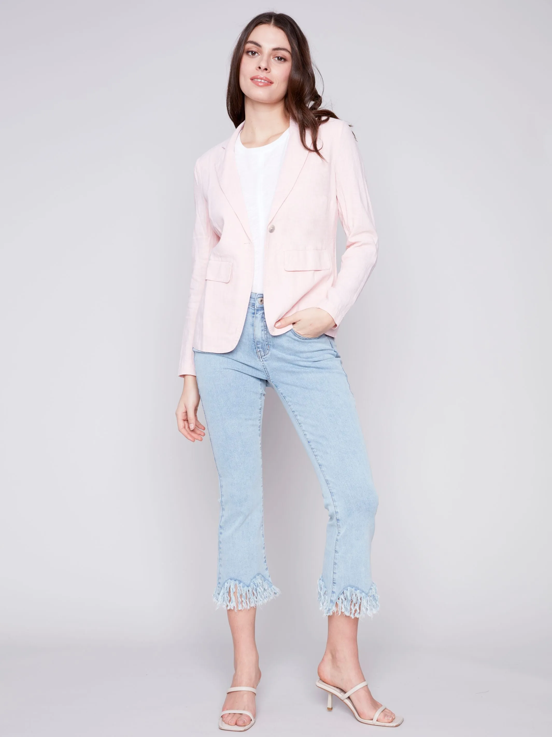 Charlie B- Solid Linen Blazer