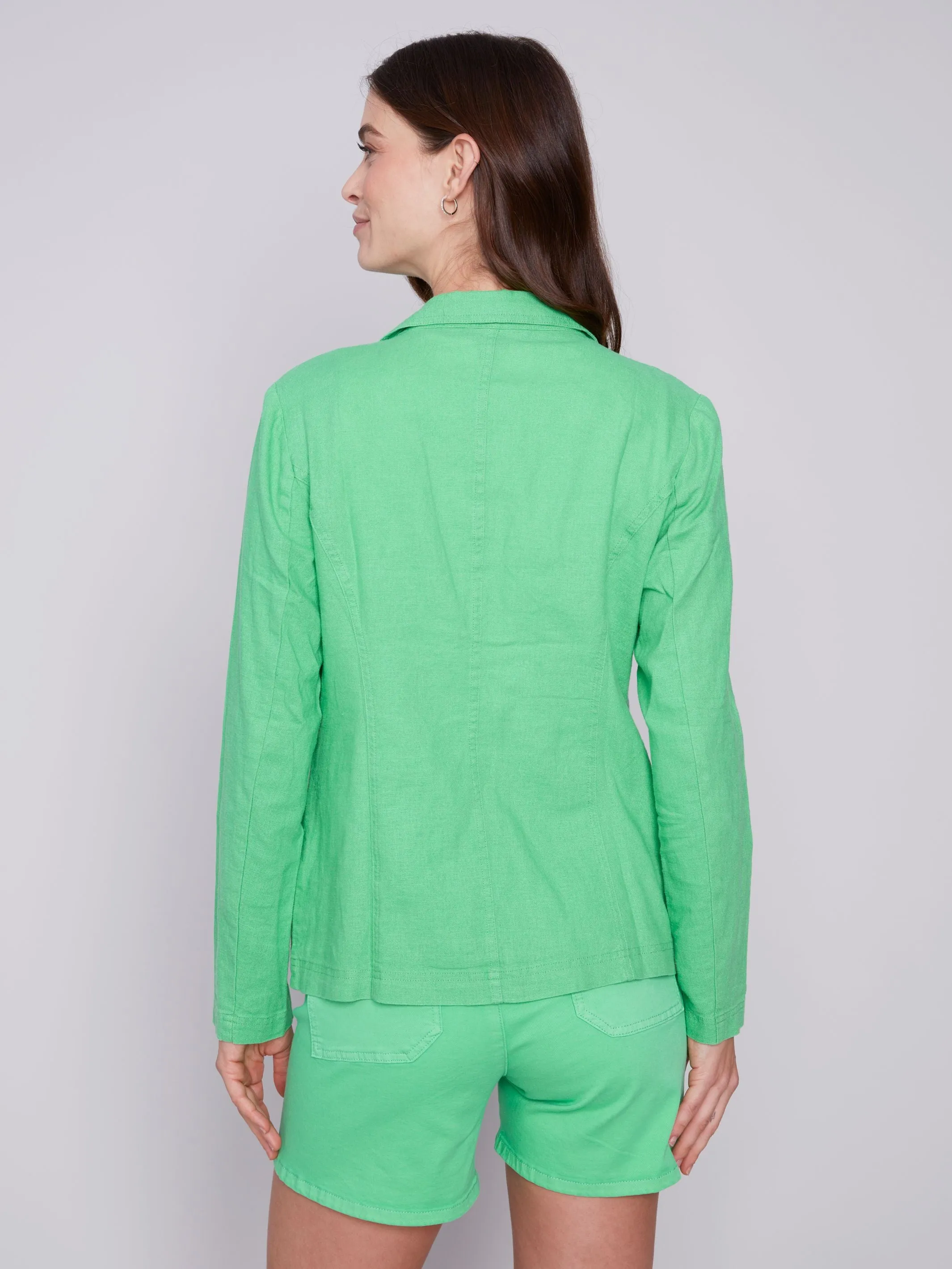 Charlie B- Solid Linen Blazer