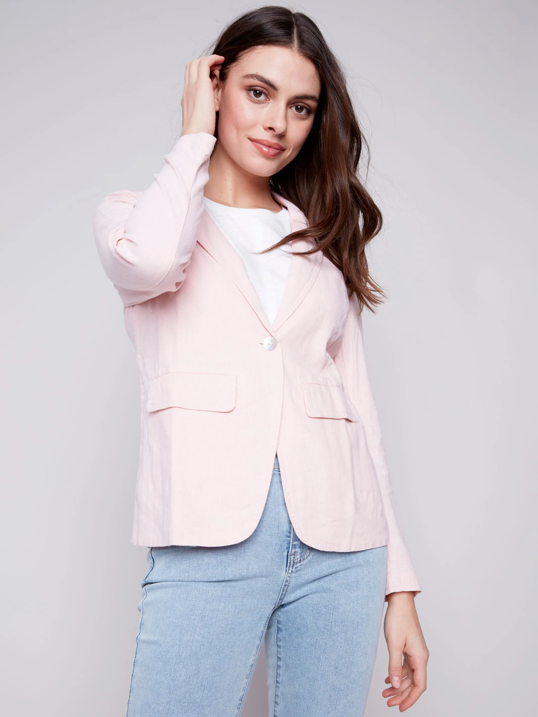 Charlie B- Solid Linen Blazer