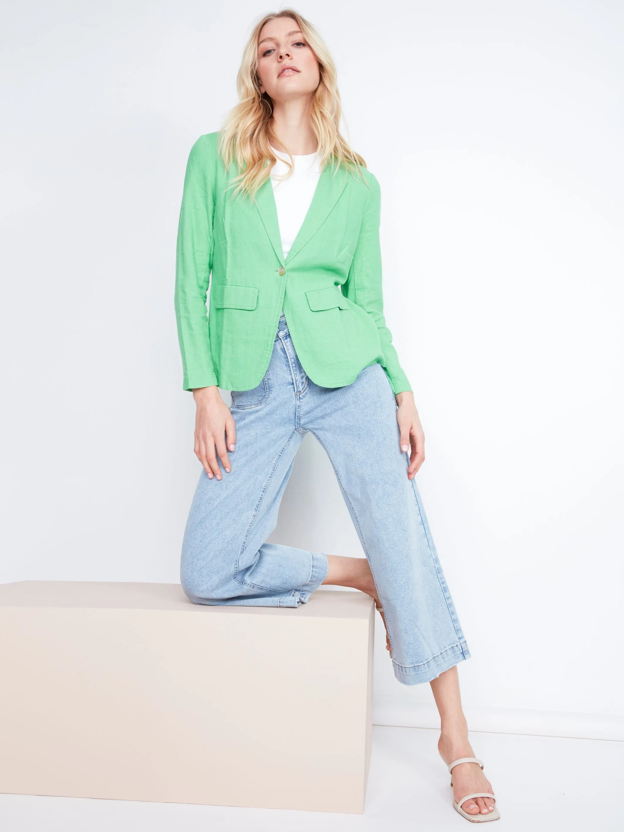 Charlie B- Solid Linen Blazer