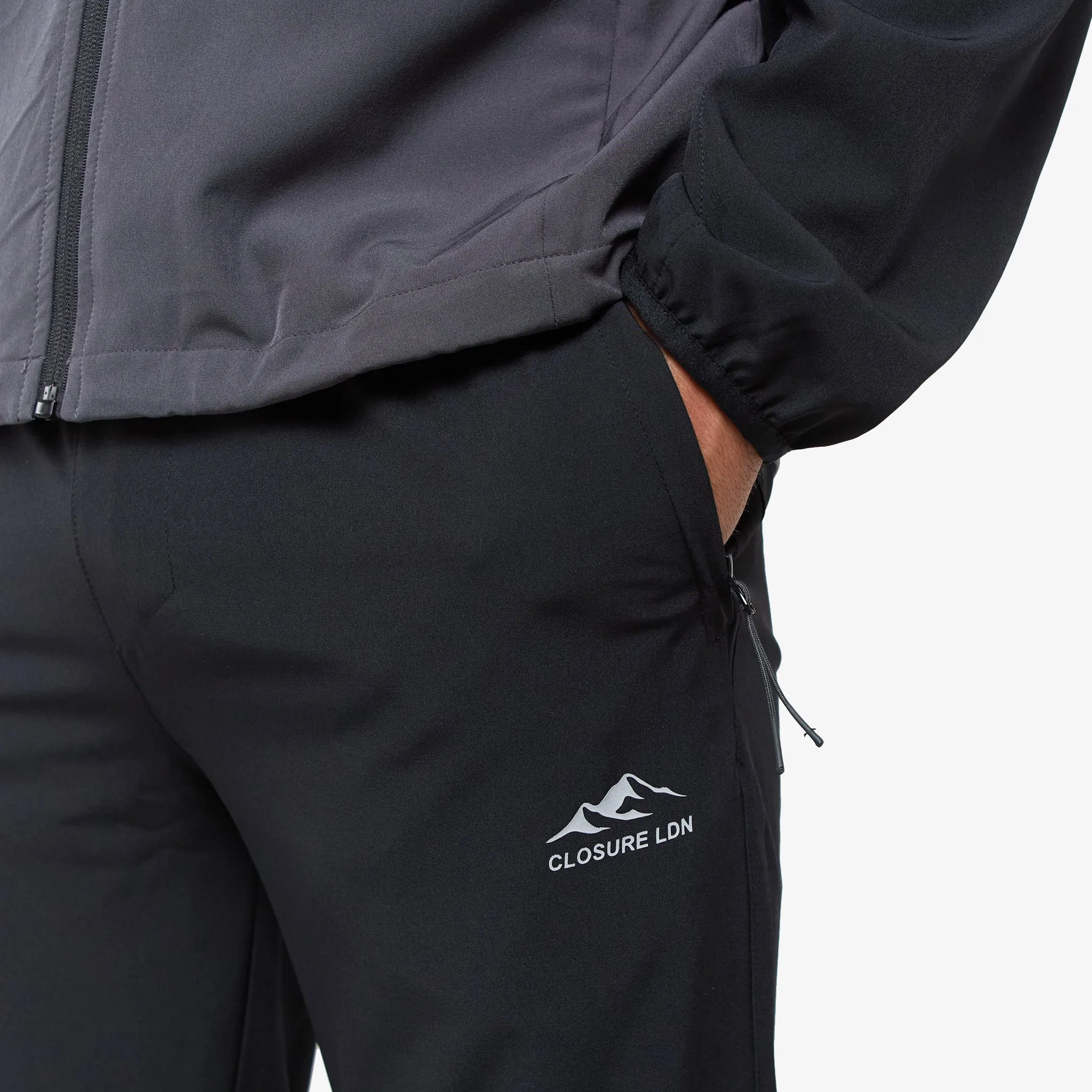 Colour Block Tech Tracksuit | Graphite