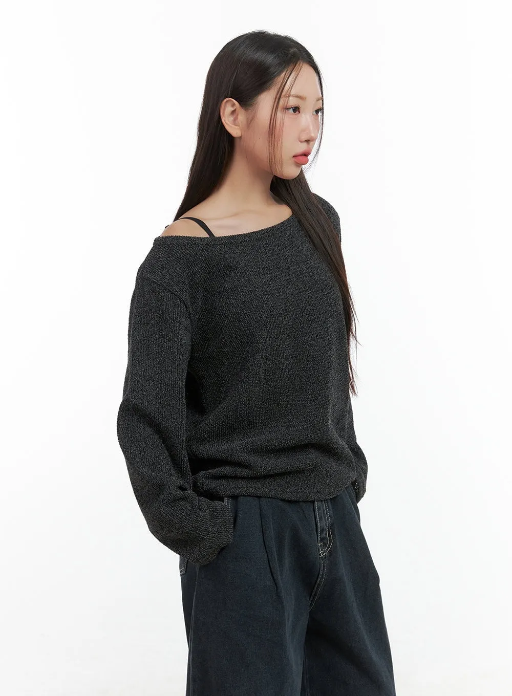 Comfy Loose Fit Off Shoulder Shirt CO417