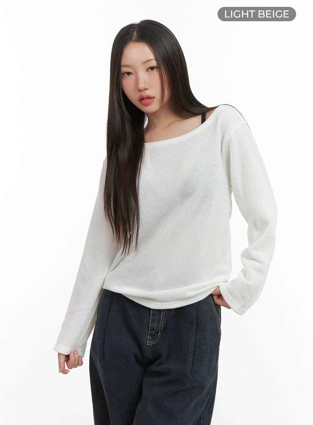 Comfy Loose Fit Off Shoulder Shirt CO417