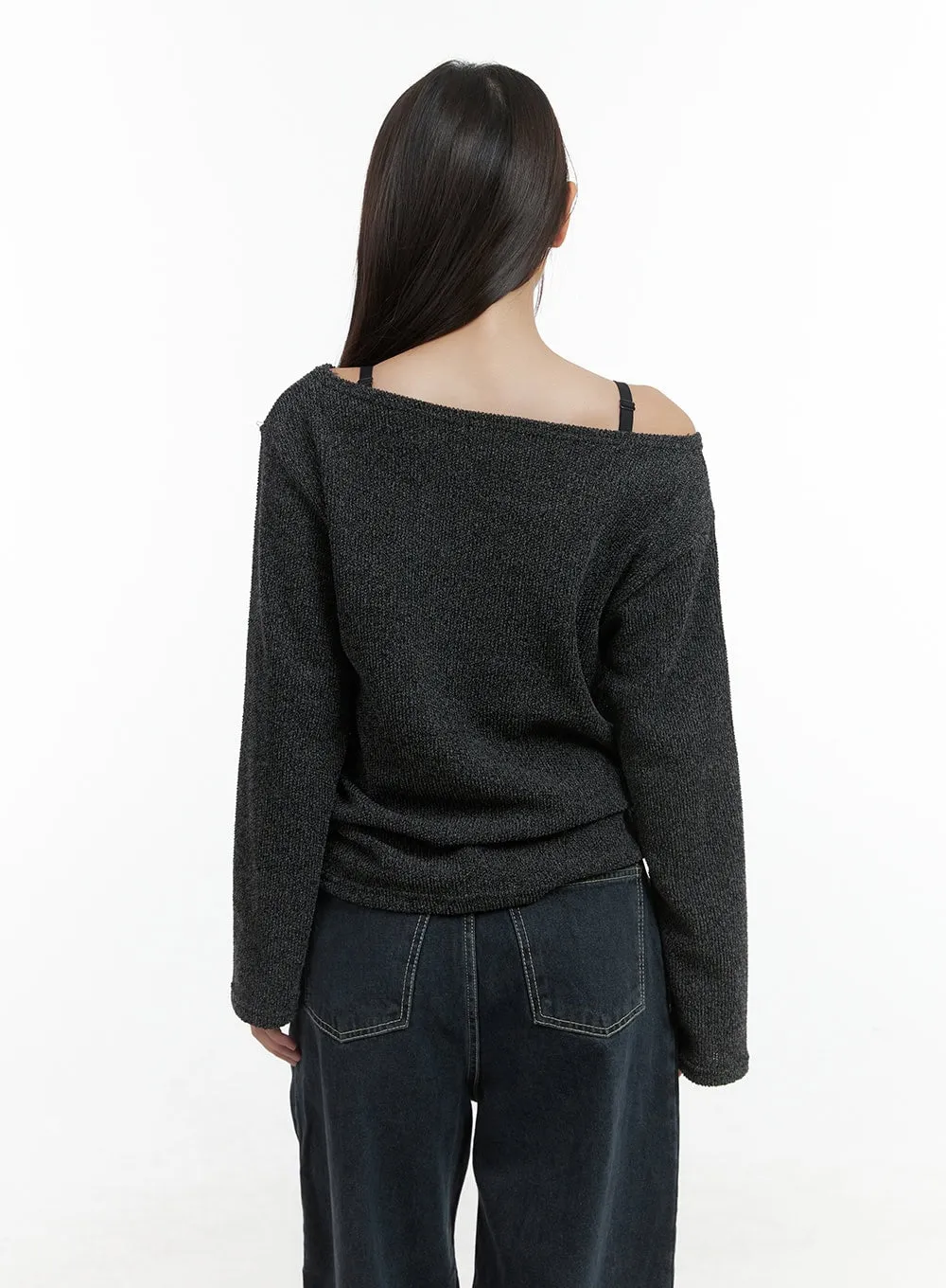 Comfy Loose Fit Off Shoulder Shirt CO417