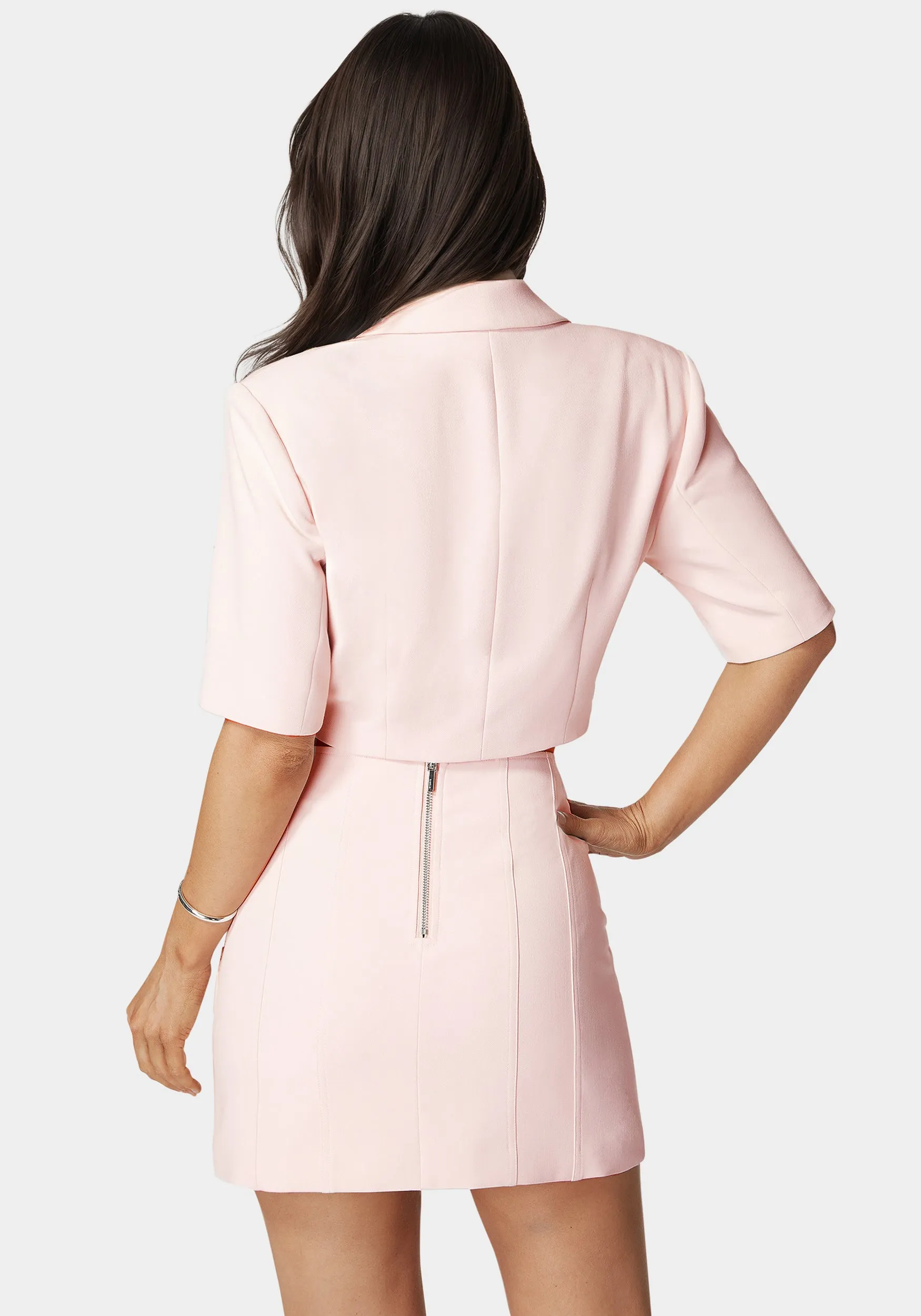 Cropped Short Sleeve Blazer