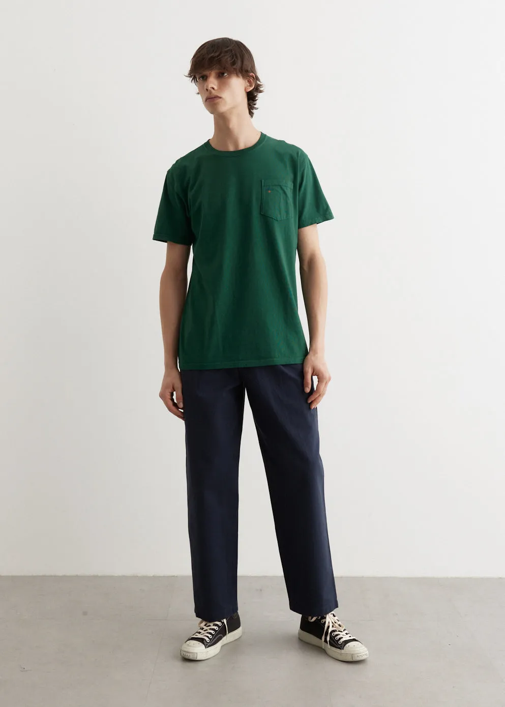 Double-Pleat Herringbone Pants