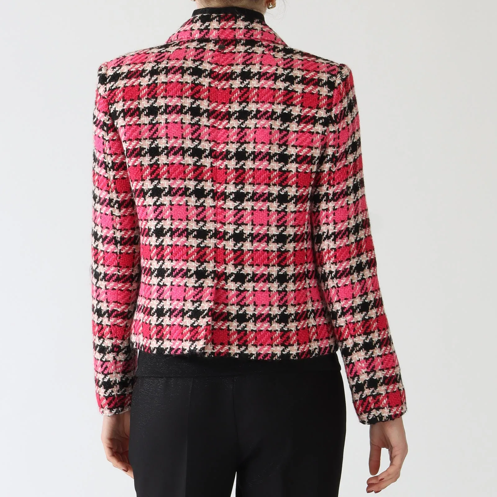 Dragon Fruit Kora Print Wool Blend Boxy Blazer