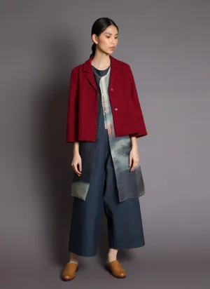 Earth 3/4 Sleeve Cropped Blazer - Tomato Sesame