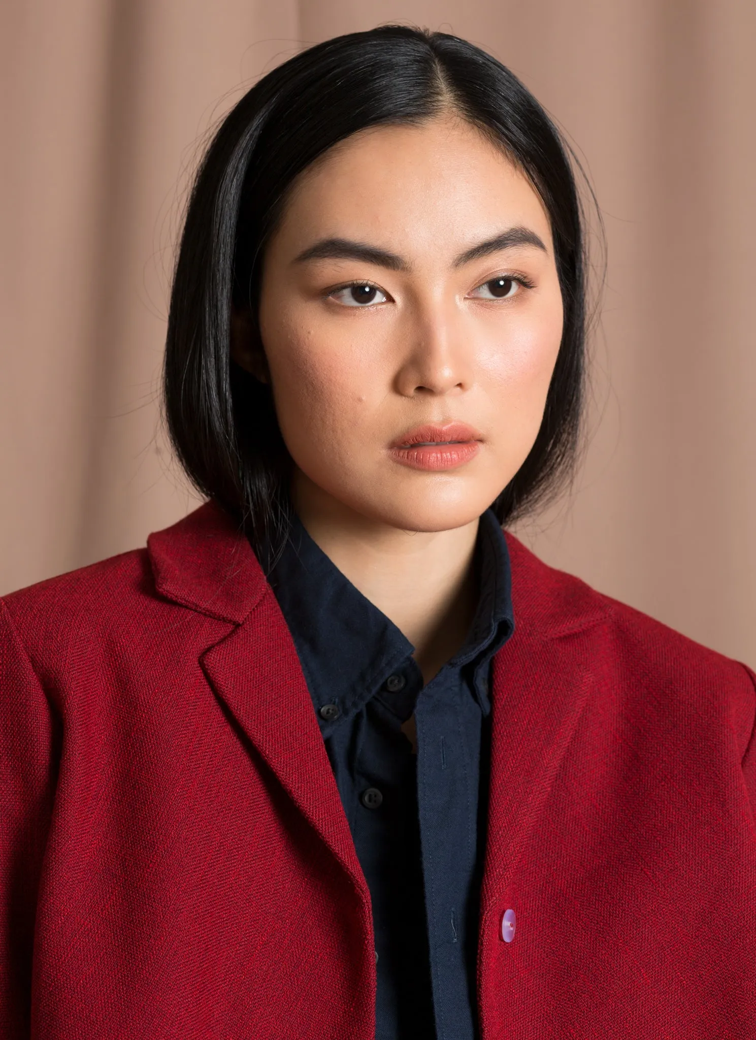 Earth 3/4 Sleeve Cropped Blazer - Tomato Sesame