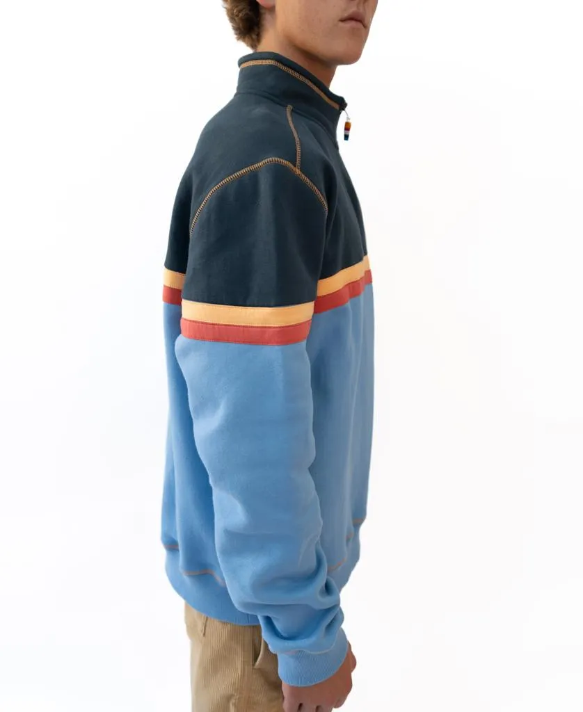 Fleece 1/4 Zip Top | Azure Blue