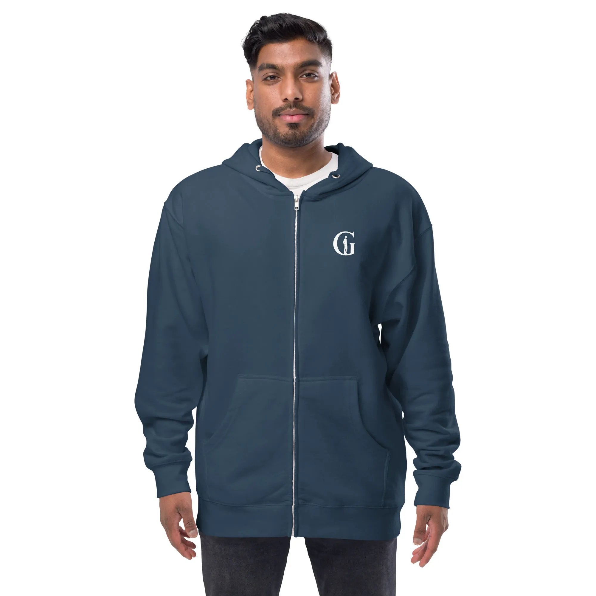 Gentlemen fleece zip up hoodie