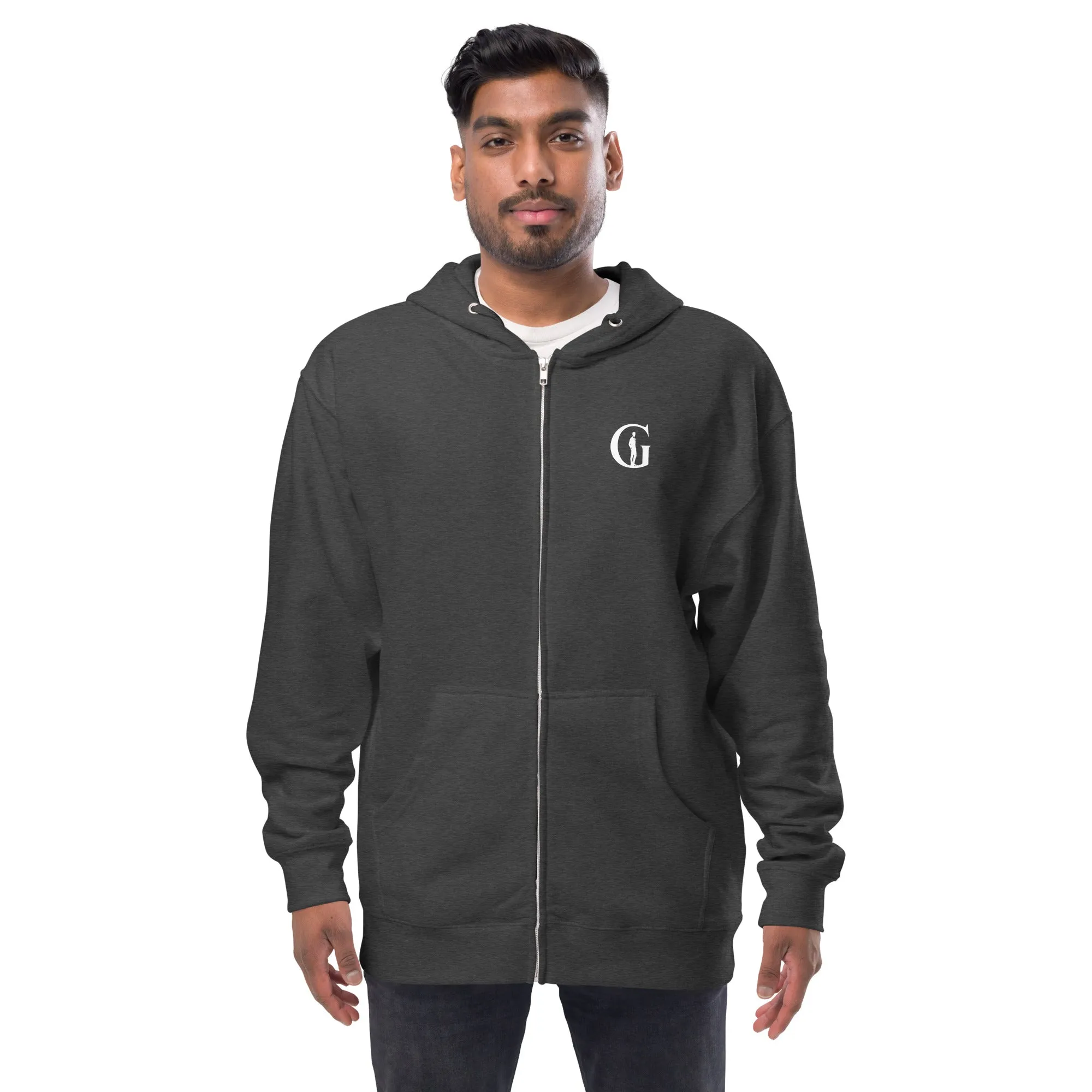 Gentlemen fleece zip up hoodie