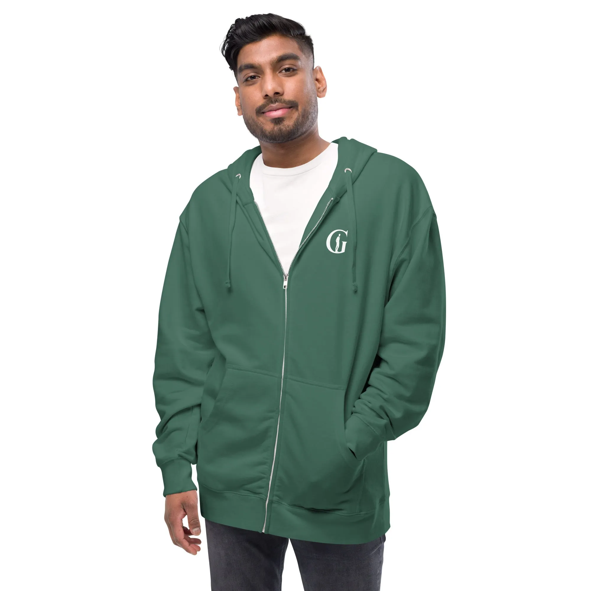 Gentlemen fleece zip up hoodie