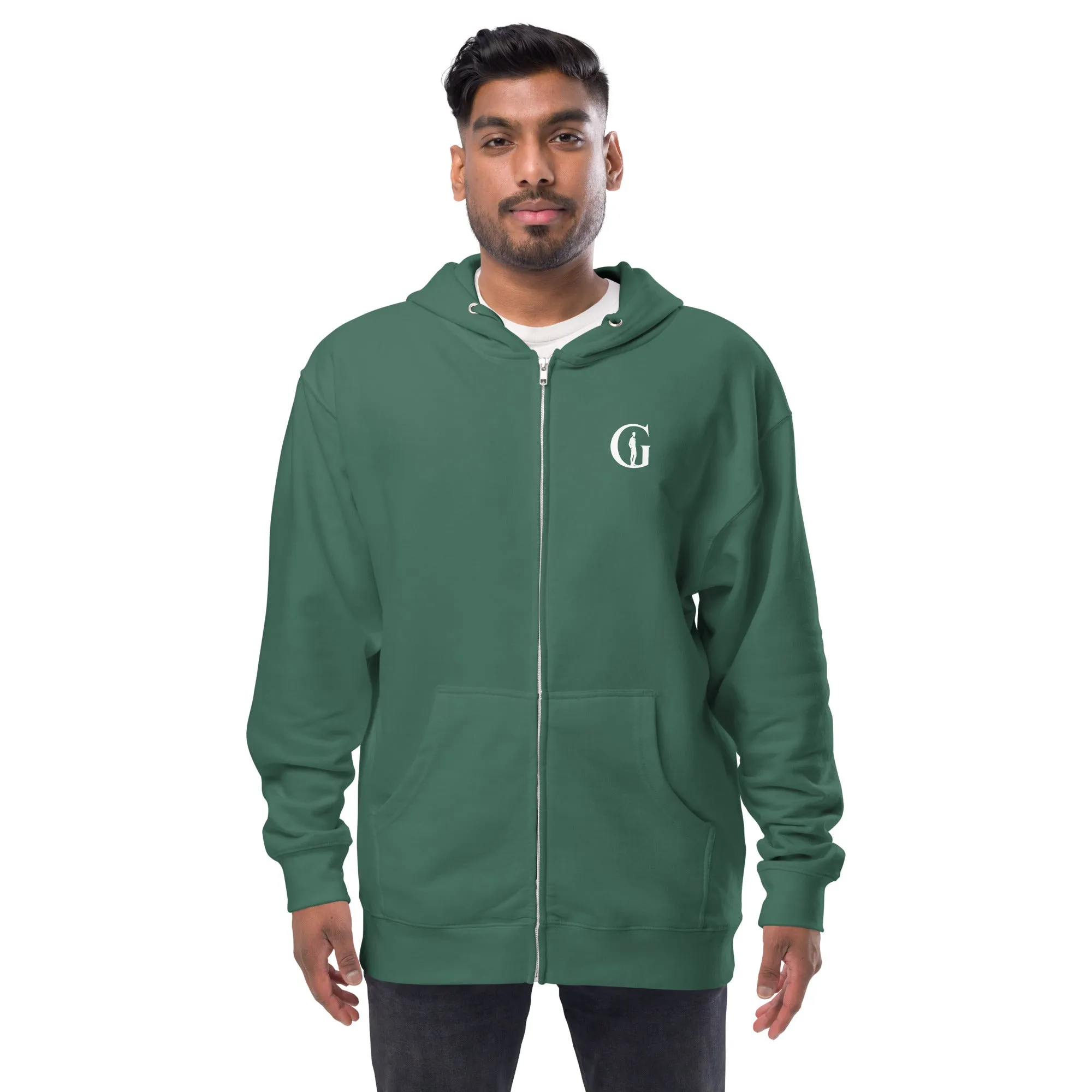 Gentlemen fleece zip up hoodie