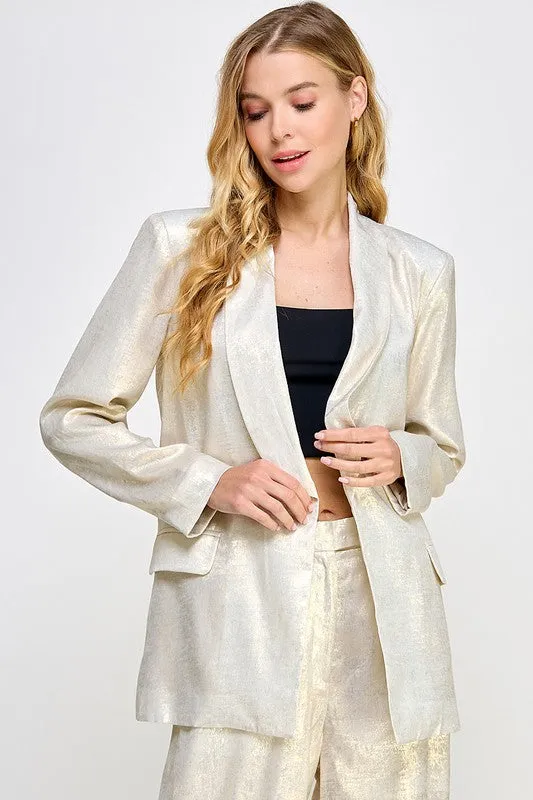 Gold Shimmer Blazer