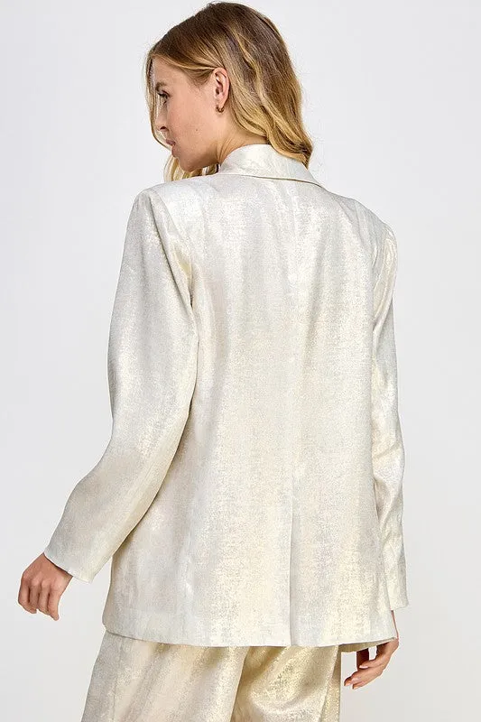 Gold Shimmer Blazer