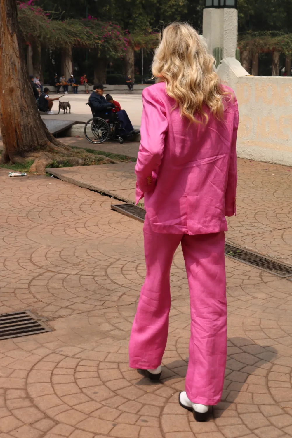 Hibiscus Natural Dye Linen Blazer