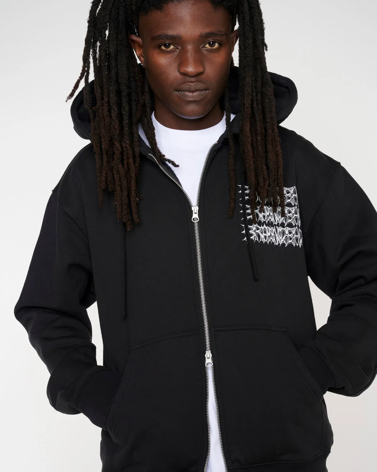 Jiblets Zip Up Hooded Sweatshirt - Black
