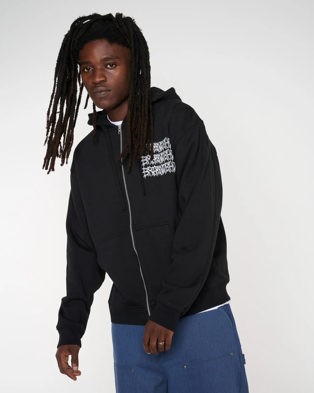 Jiblets Zip Up Hooded Sweatshirt - Black