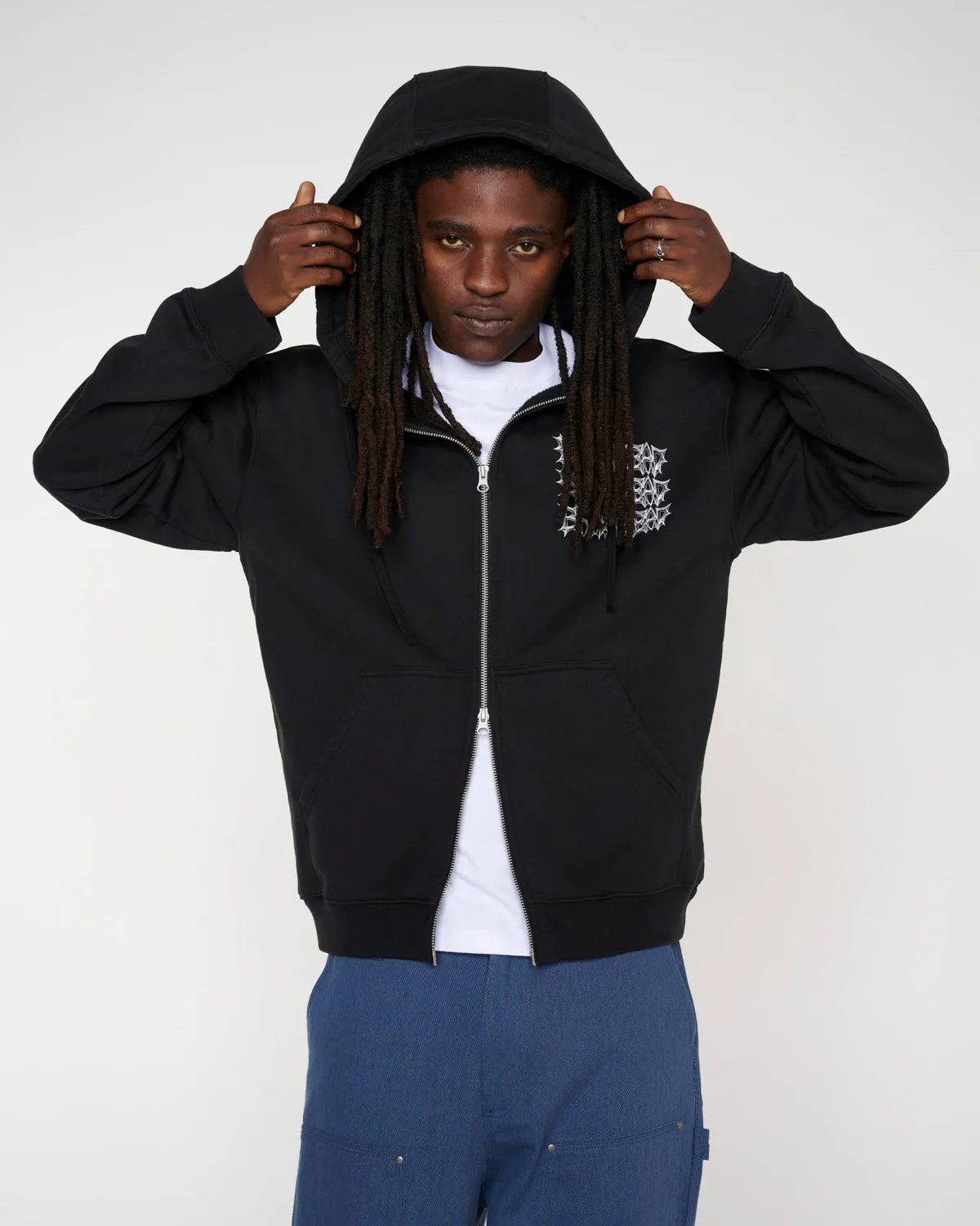 Jiblets Zip Up Hooded Sweatshirt - Black