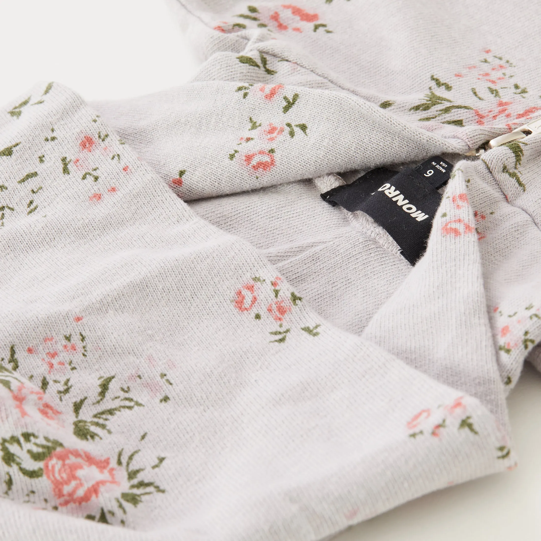 Kids Zip Up Hoody With Floral Print
