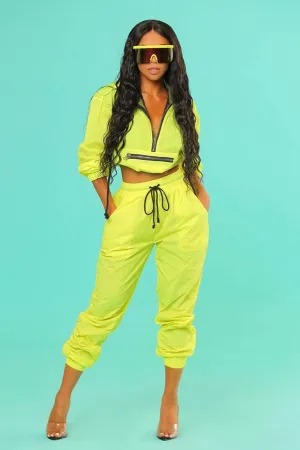 Liane V: Exclusive Neon Windbreaker Jogger