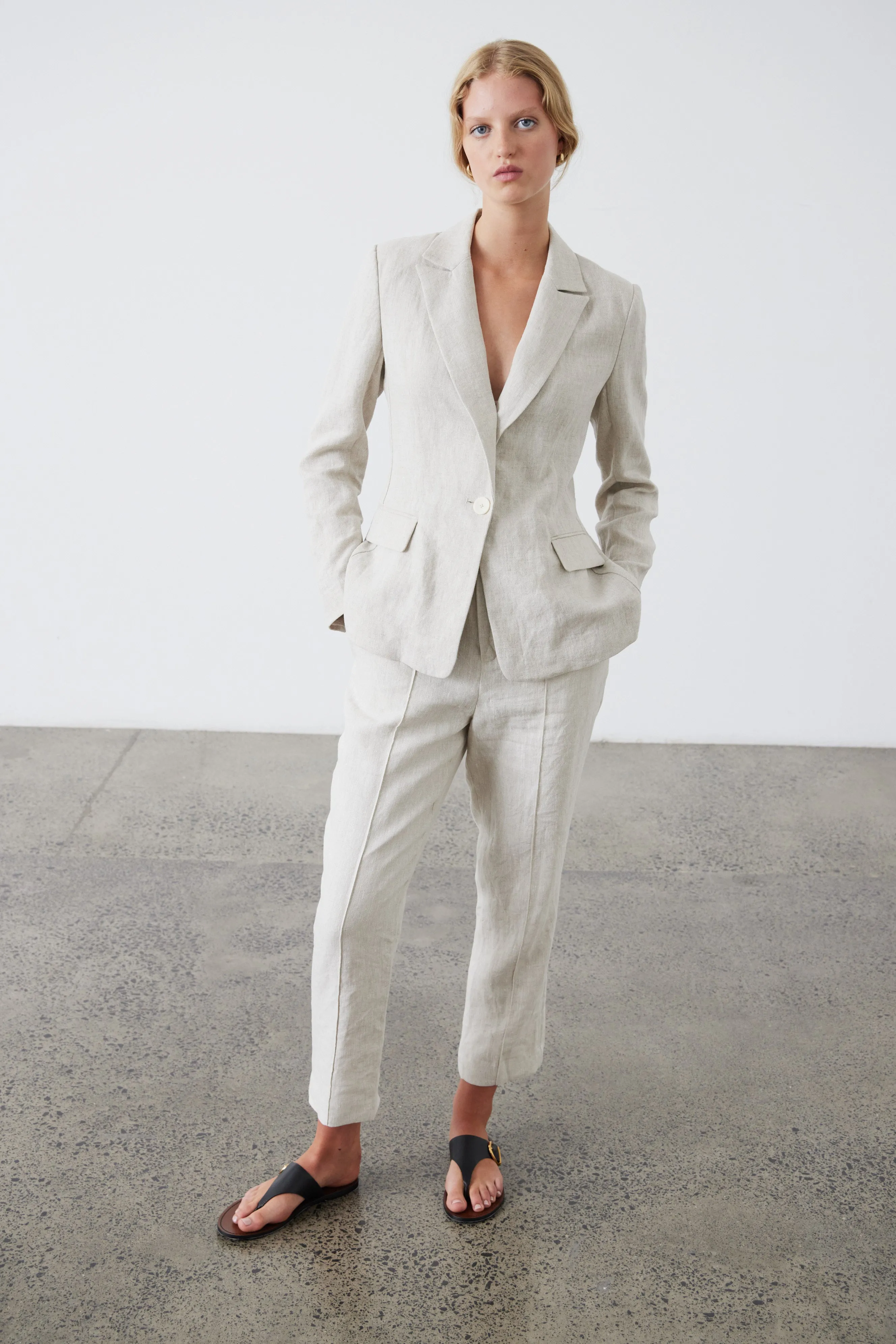 Linen Blazer - Natural