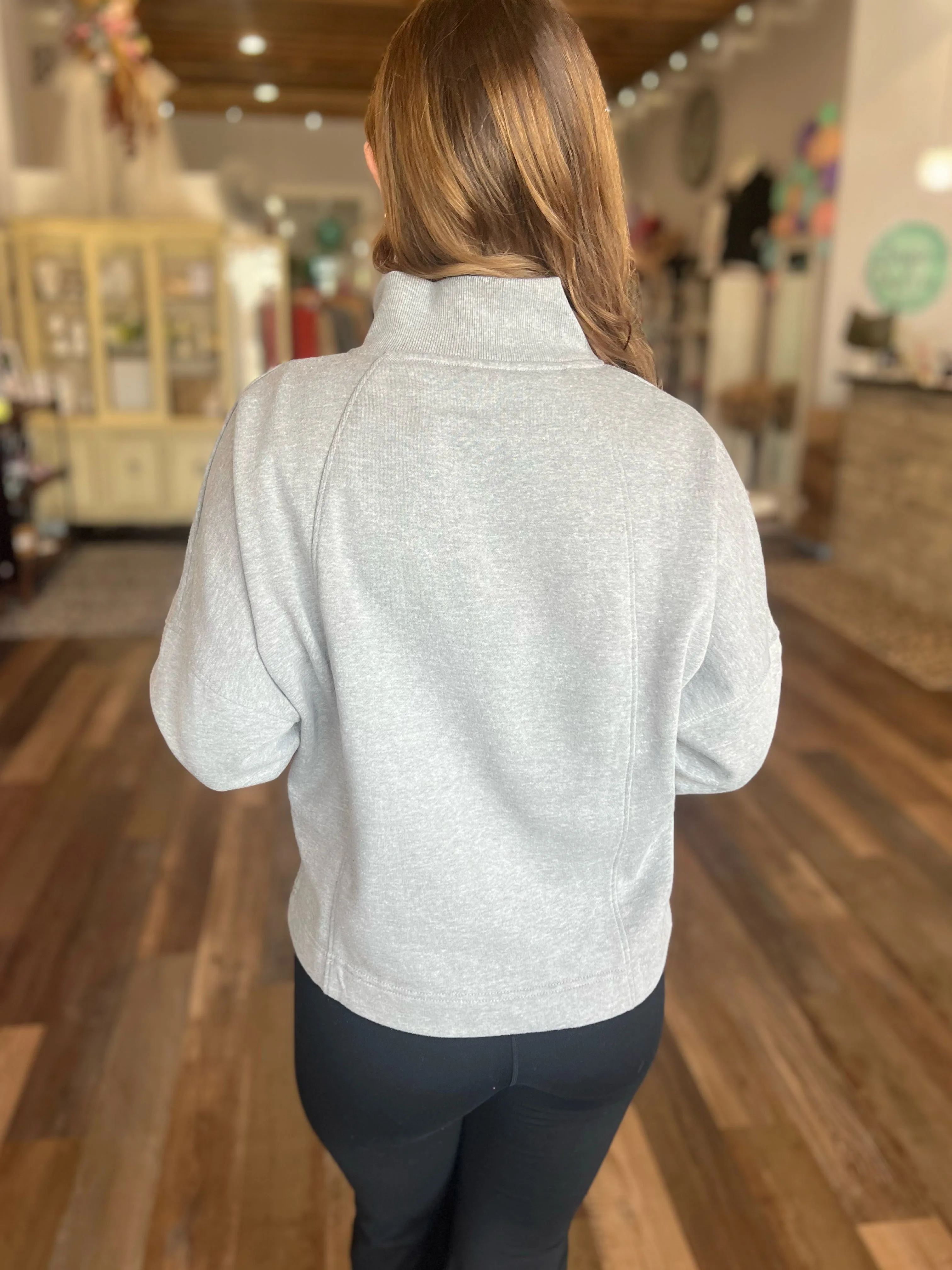 Long Sleeve Plush Half-Zip Fleece Pullover