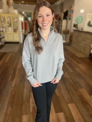 Long Sleeve Plush Half-Zip Fleece Pullover