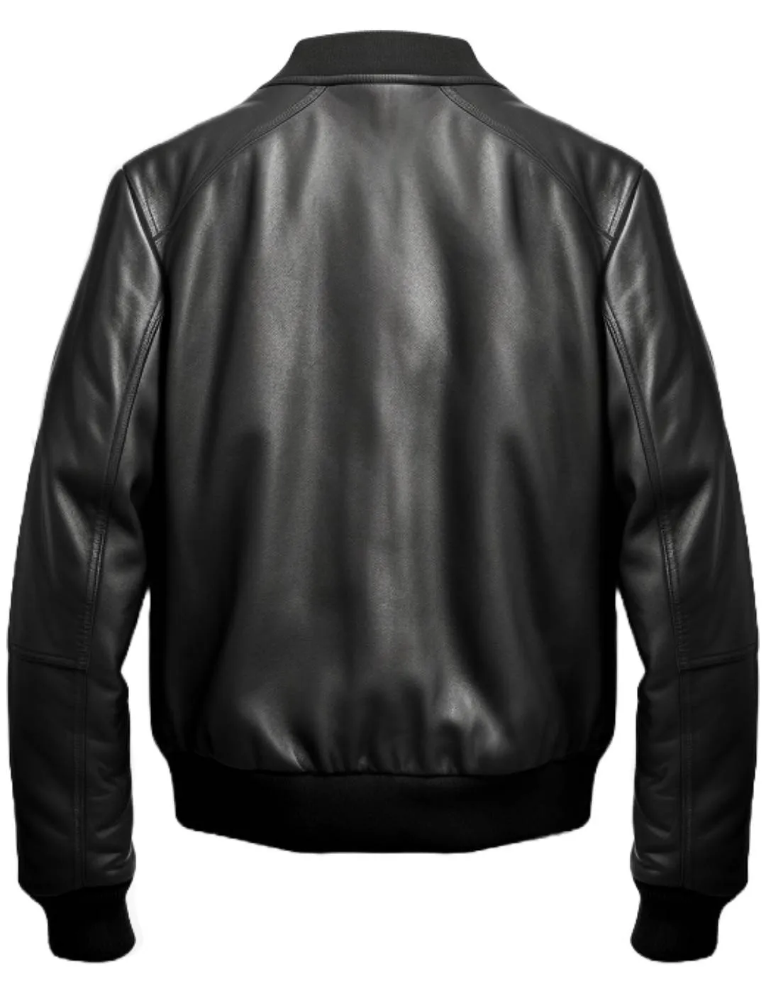 Men Leather Jacket  Black Bomber - Leather Jacket Men