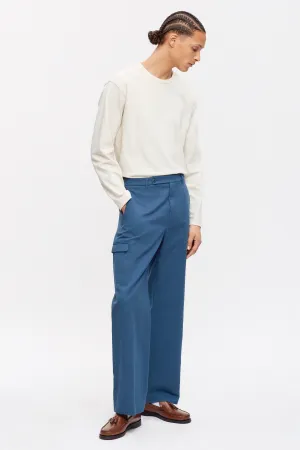 Men's Laureate Linen Trouser in Nile Blue