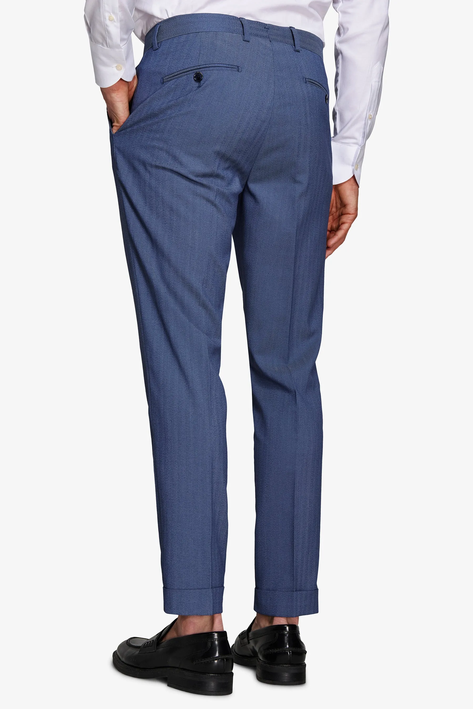 Pantaloni da abito Herringbone royal