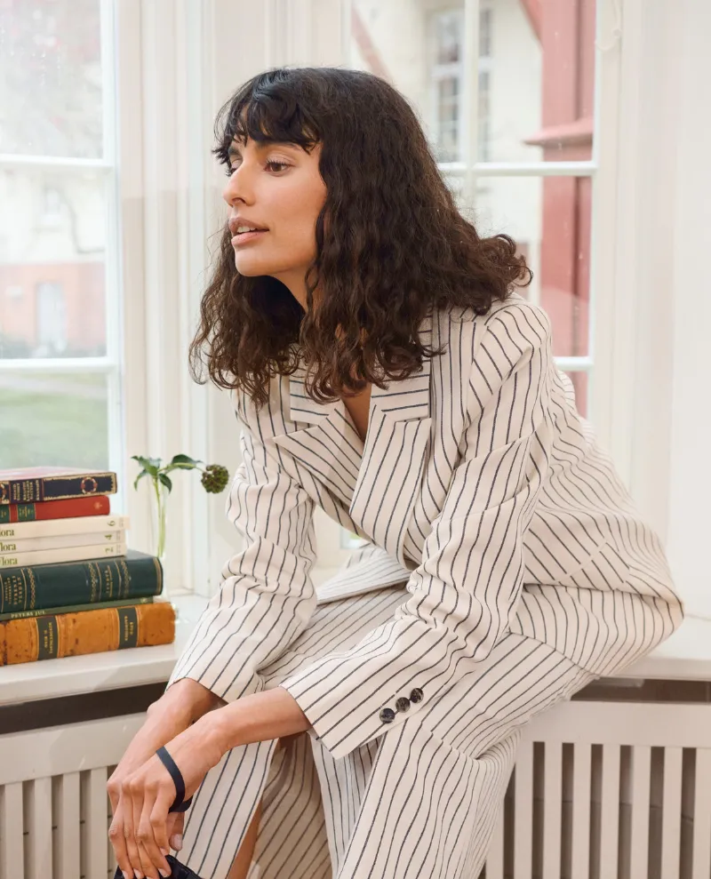 Part Two Sine Navy Stripe Blazer