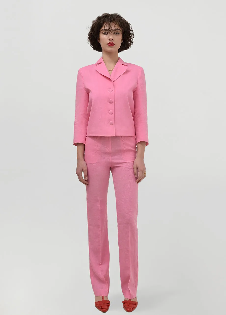 PINK LINEN BLAZER