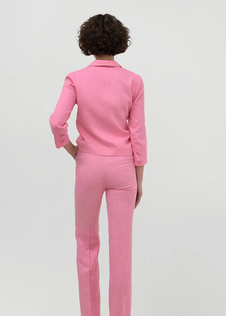 PINK LINEN BLAZER